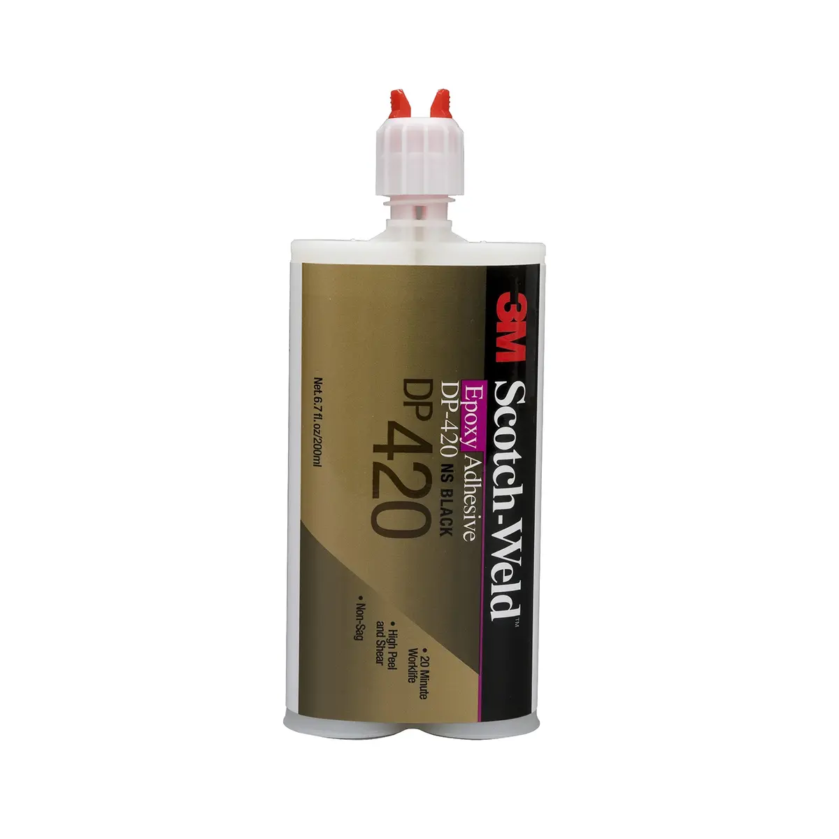3M Scotch-Weld Epoxy Adhesive DP420 Black 200ml (6.76 Fl Oz) | High Impact Structural Bonding - main product image