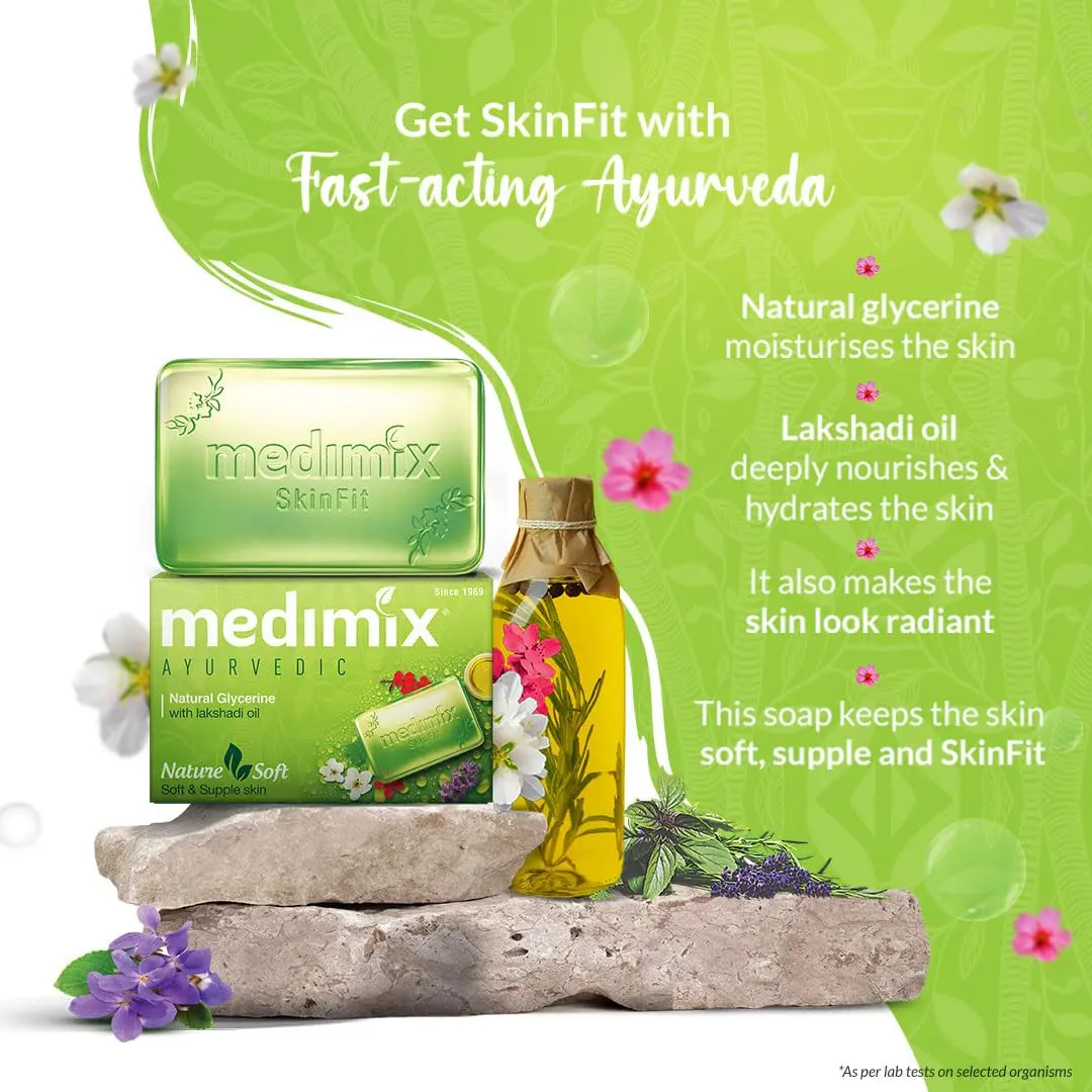 Medimix Ayurvedic Glycerine Soap 125g | All Skin Types, Daily Use, 4+1 Pack - view 4