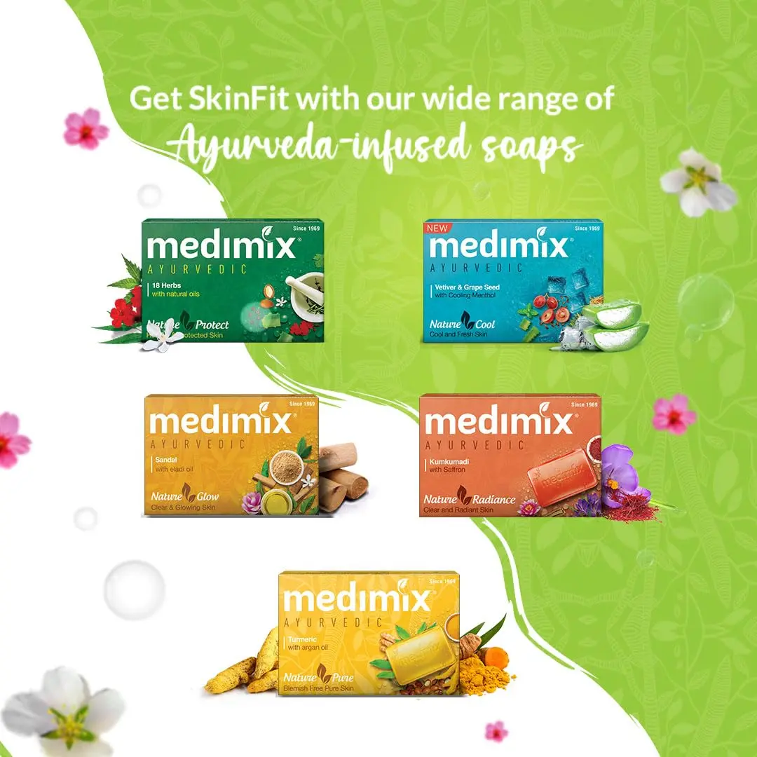 Medimix Ayurvedic Glycerine Soap 125g | All Skin Types, Daily Use, 4+1 Pack - view 6