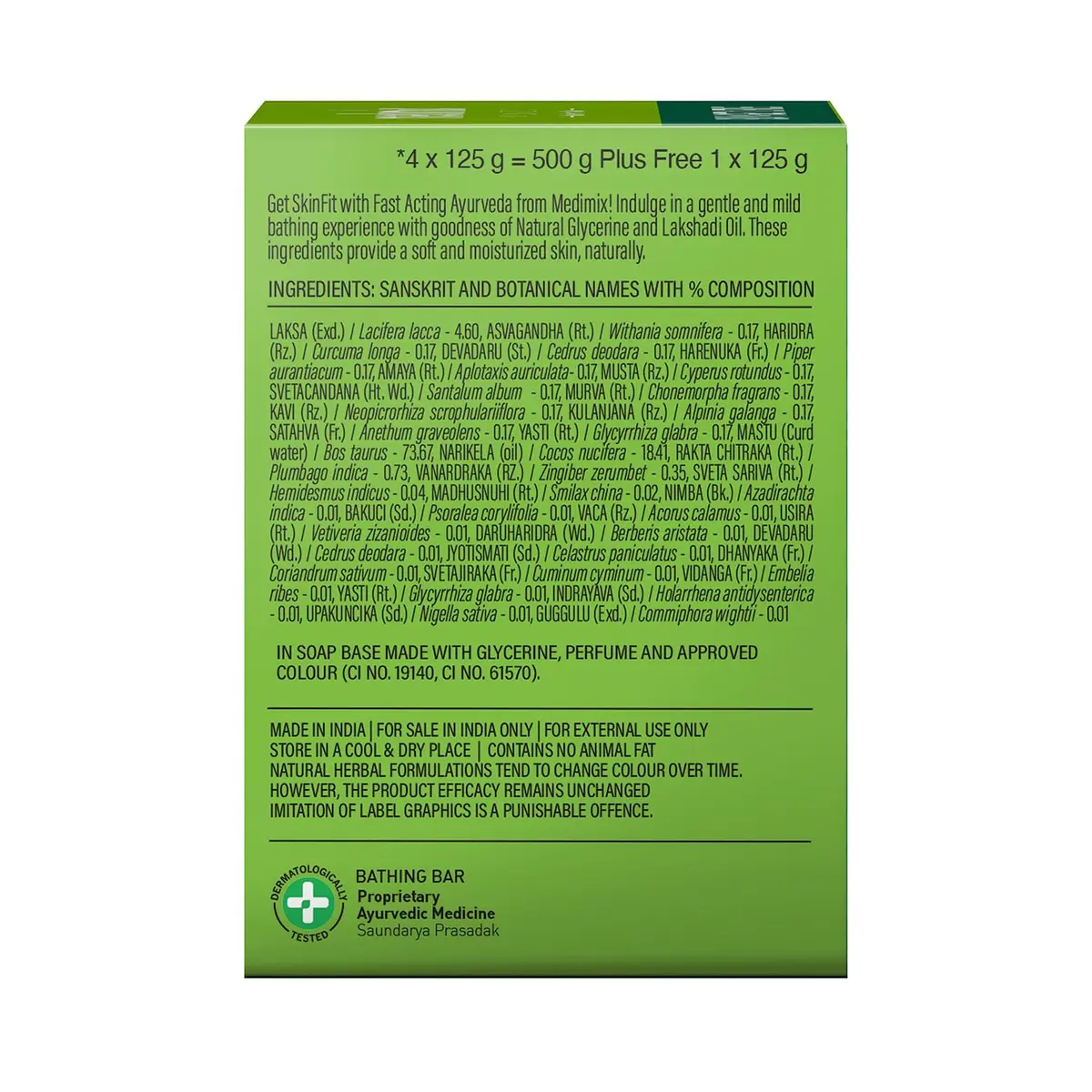 Medimix Ayurvedic Glycerine Soap 125g | All Skin Types, Daily Use, 4+1 Pack - view 2