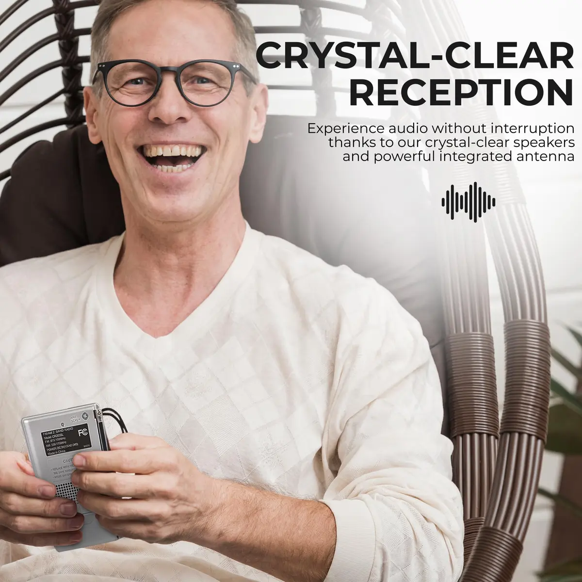 Coby Portable AM FM Radio, Transistor Radio, 800 Hour Battery | Clear Reception & Compact Design - view 5