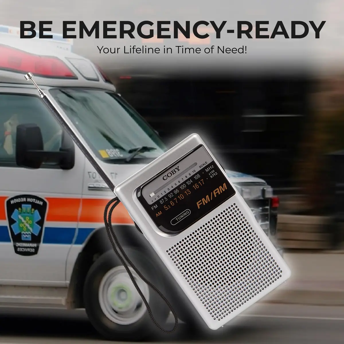 Coby Portable AM FM Radio, Transistor Radio, 800 Hour Battery | Clear Reception & Compact Design - view 7