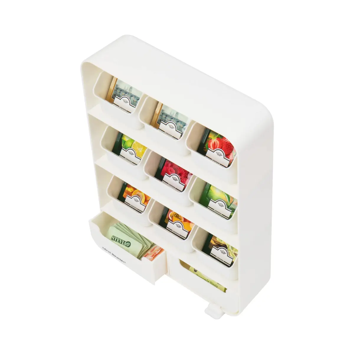 Mind Reader 11-Drawer Tea Bag Organizer Station | 26cm L x 8.25cm W x 35cm H - view 4