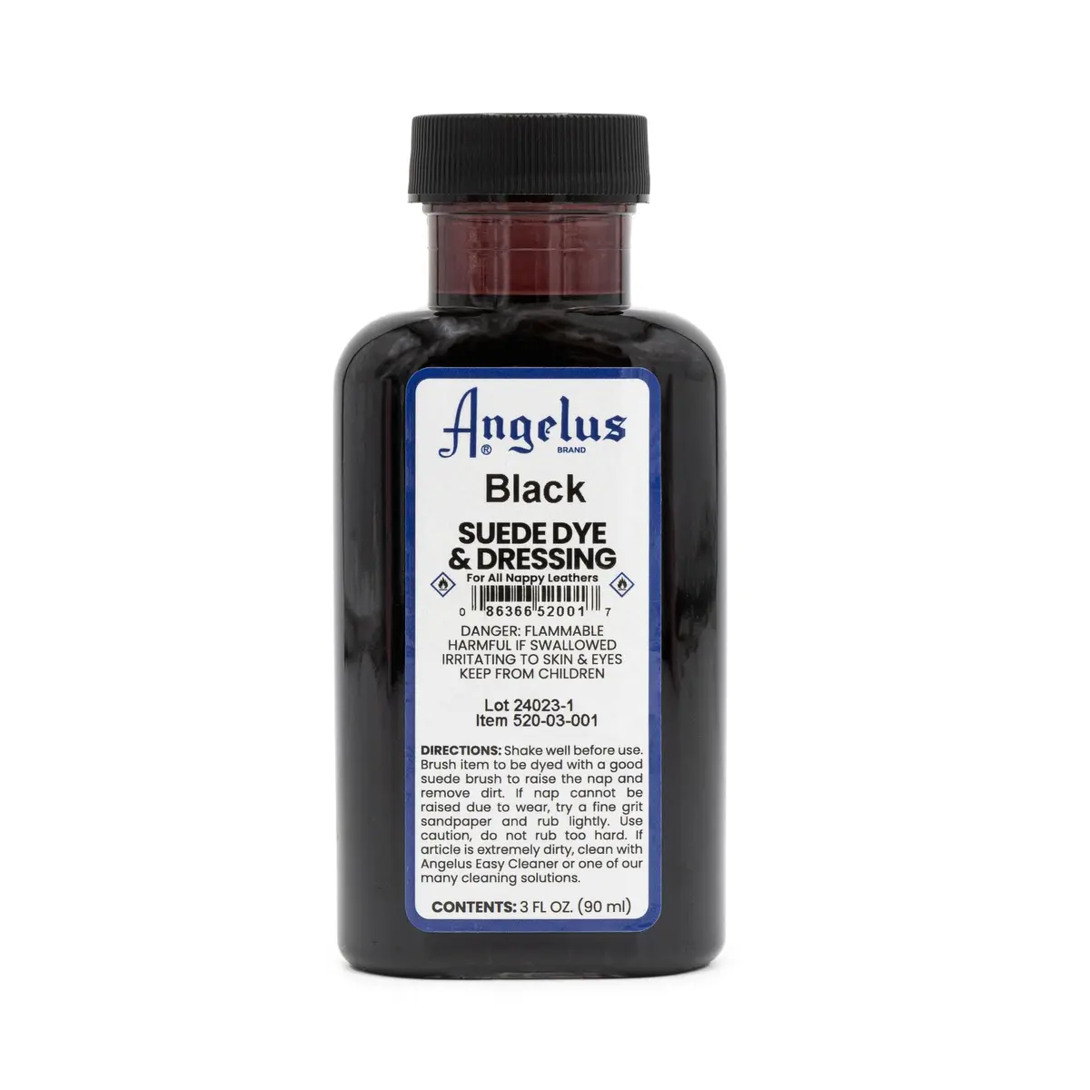 Angelus Suede & Nubuck Dye & Dressing - Black, 3 fl oz | Shoe Care & Accessories - main product image