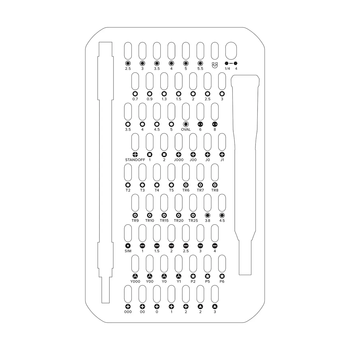 iFixit Mako Driver Kit - 64 Precision Bit Set for Electronics Repair | 18.1 cm (7 in) Length, 390g - view 8