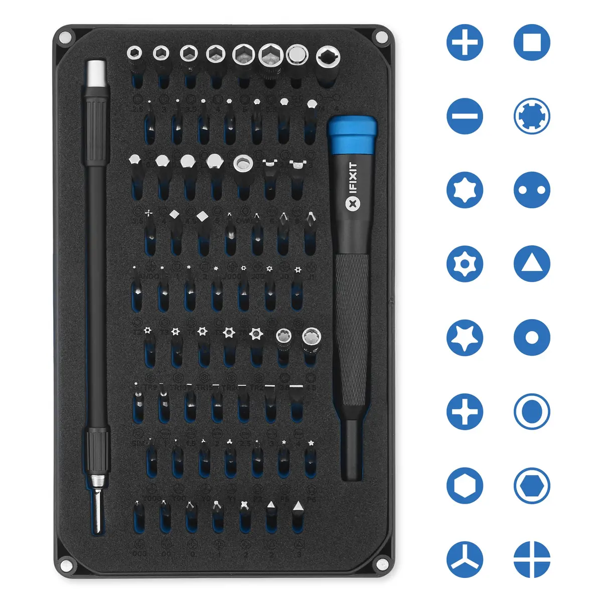 iFixit Mako Driver Kit - 64 Precision Bit Set for Electronics Repair | 18.1 cm (7 in) Length, 390g - view 2