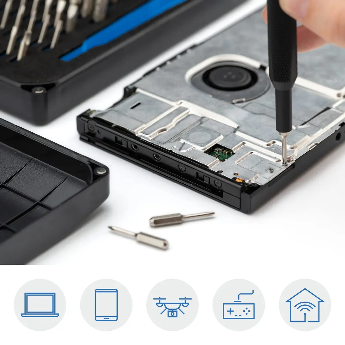 iFixit Mako Driver Kit - 64 Precision Bit Set for Electronics Repair | 18.1 cm (7 in) Length, 390g - view 3
