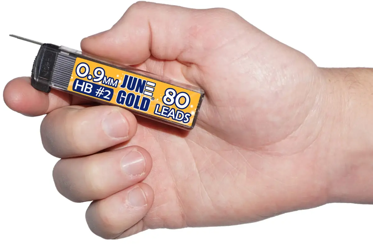 June Gold Hb Graphite 0.9mm Lead Refills, Break Resistant (18 Count) - view 2