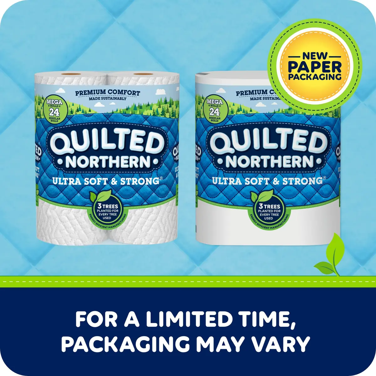 Quilted Northern Ultra Soft & Strong Toilet Paper, 6 Mega Rolls | Biodegradable & Septic Safe - view 3