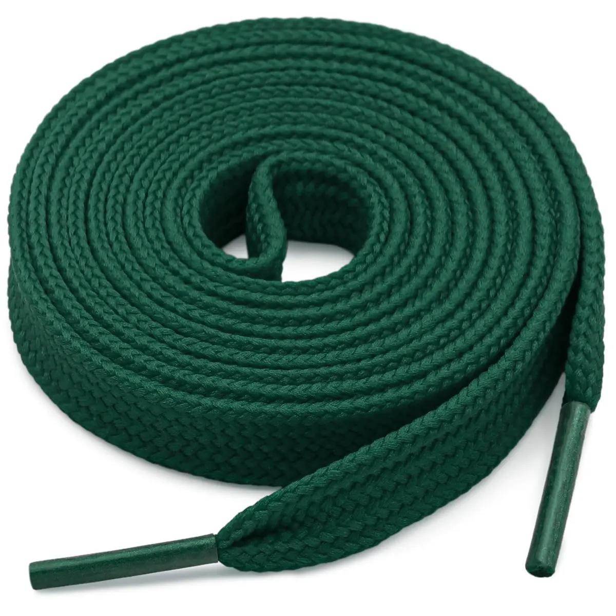 YFINE Flat Shoe Laces for Sneaker 9mm Wide 55" Dark Green Athletic Shoelace | Durable & Stylish - main product image