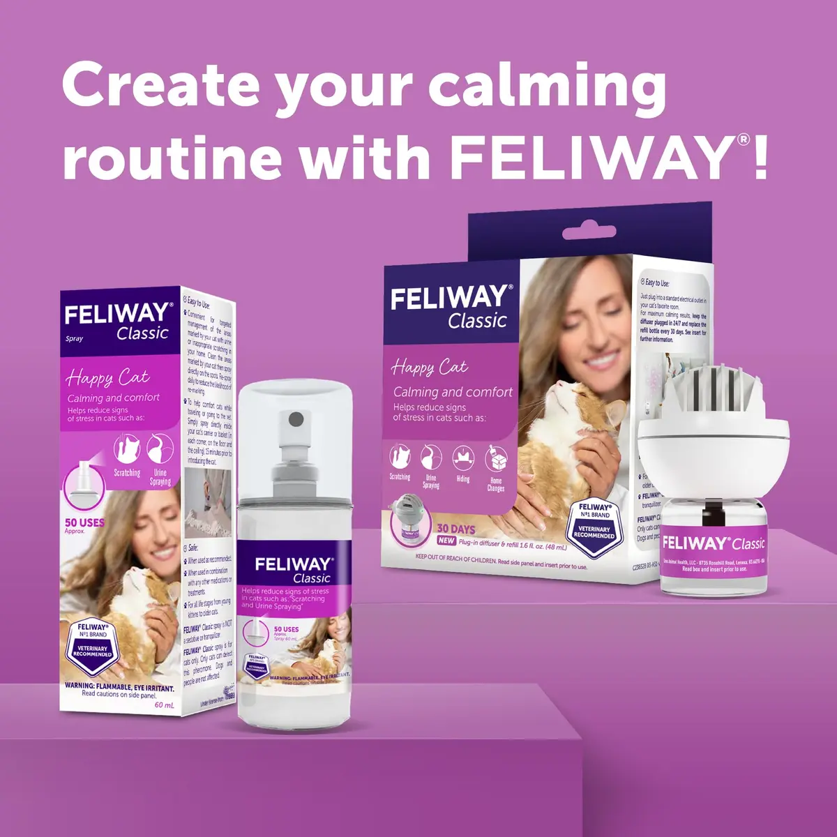 FELIWAY Classic Cat Calming Spray 60ml (2 Fl Oz) | Vet Recommended Pheromone Calming - view 7