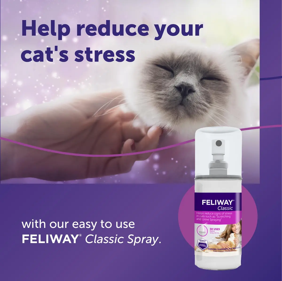 FELIWAY Classic Cat Calming Spray 60ml (2 Fl Oz) | Vet Recommended Pheromone Calming - view 2