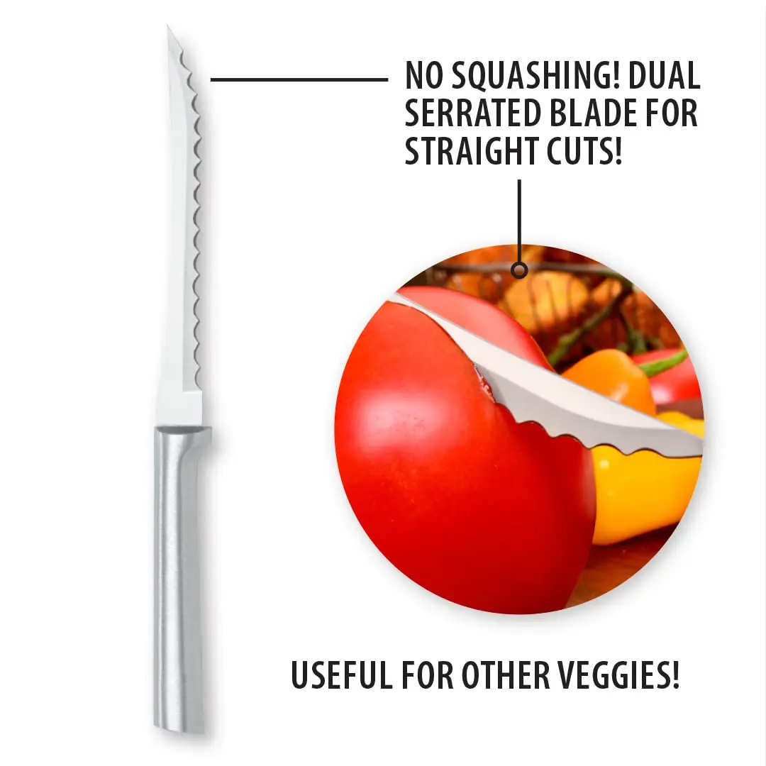 RADA Tomato Slicer Knife (R126) | 5" Serrated Blade for Perfect Slices, Pack of 2 - view 4