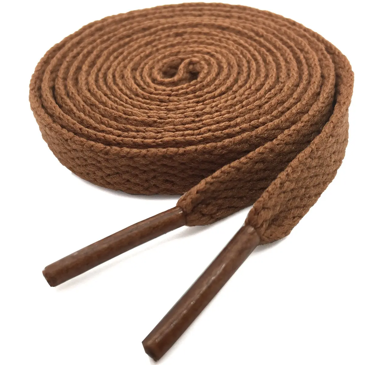 YFINE 2 Pairs 39" Light Brown Flat Replacement Shoelaces for Athletic Shoes | Durable Polyester, 2 Pack - main product image