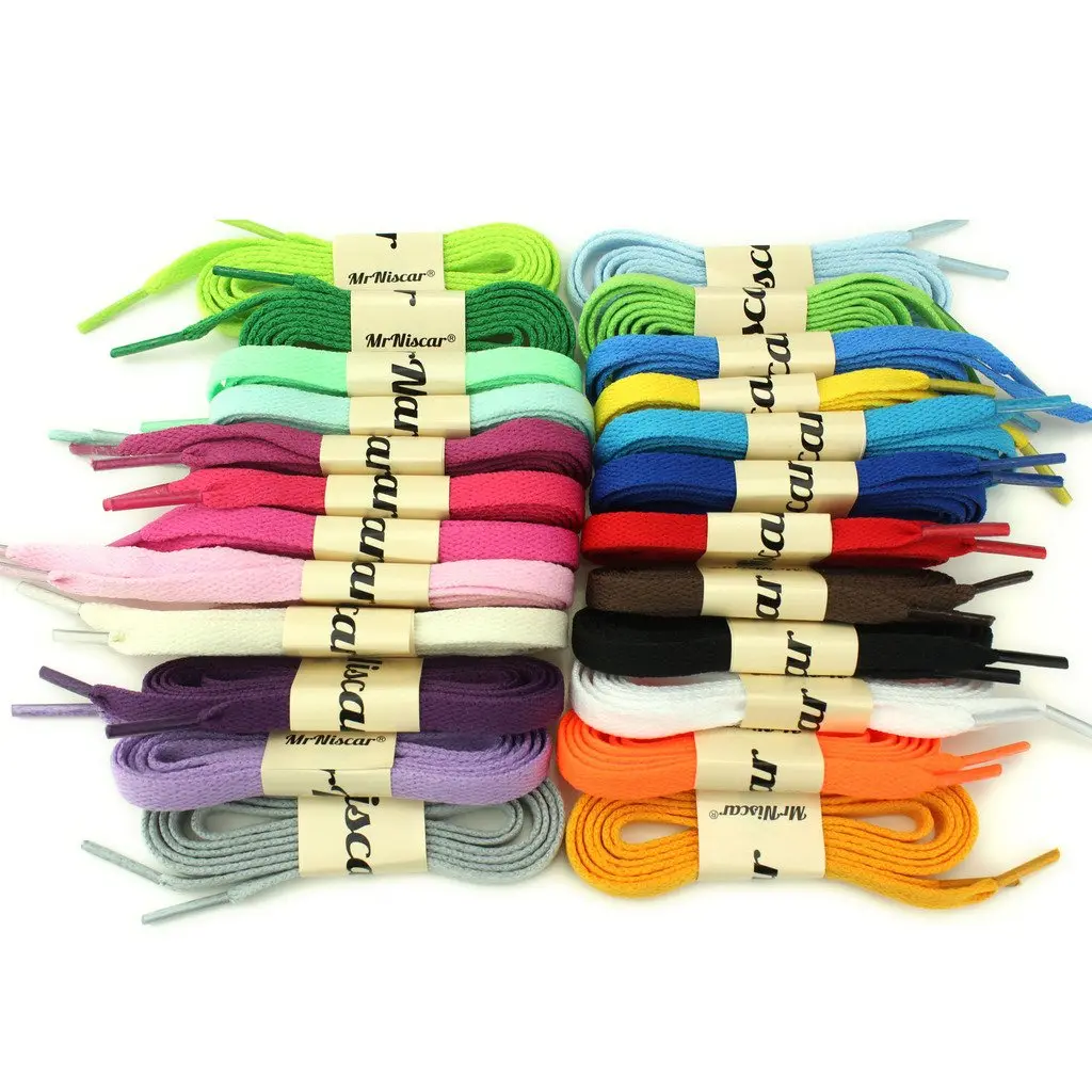 YFINE 55" Red Flat Replacement Shoelaces for Athletic Shoes | Polyester, 2 Pairs, 140cm - view 4