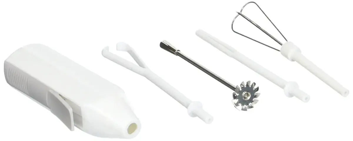 Norpro Deluxe Cordless Mini Mixer Blender Whipper Whisk 4 Attachments | 10cm (4") Length - main product image