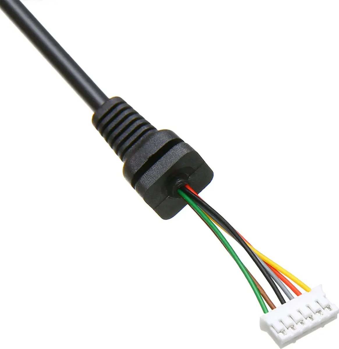 PASOW Replacement Microphone Cable Cord for Yaesu MH-48 MH-36 MH-42 | Coiled, Black, 120cm - view 2