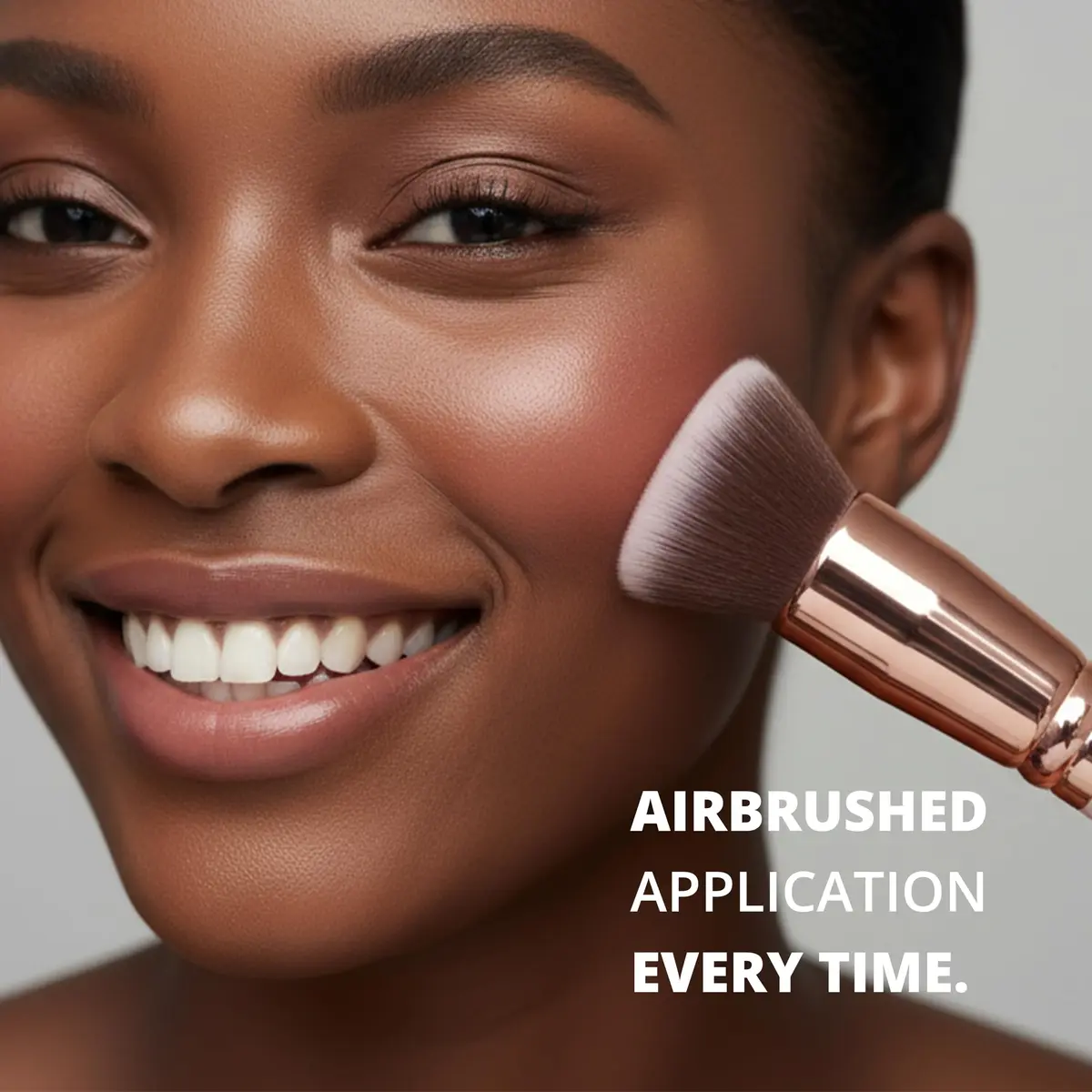 Lamora Flat Top Kabuki Foundation Brush - Rose/Gold | Vegan & Cruelty-Free for Flawless Makeup Application - view 9