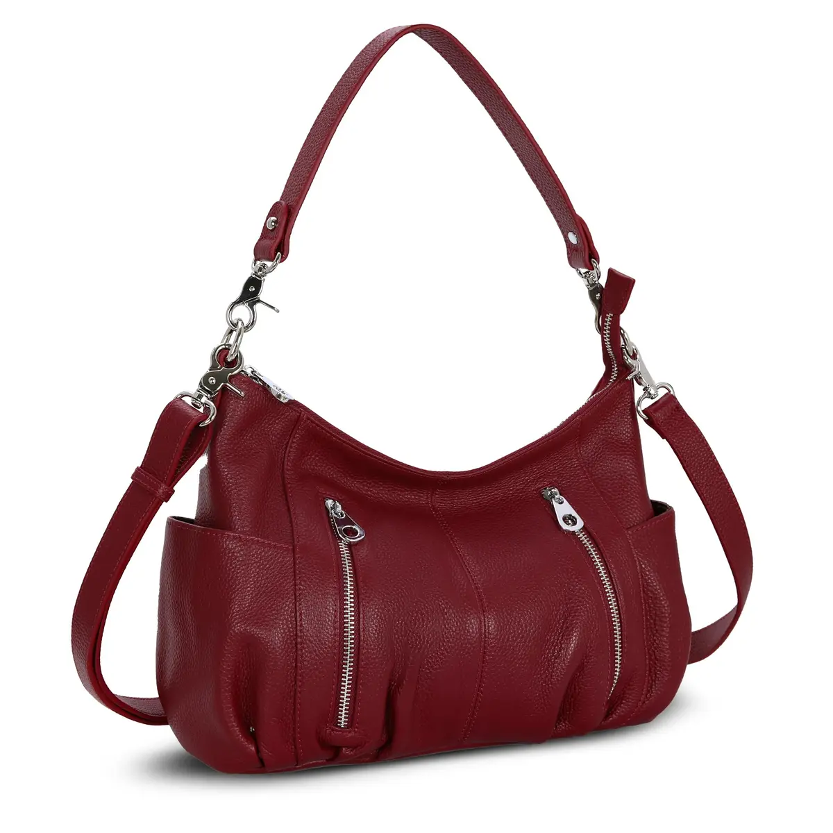 HESHE Genuine Leather Purses for Women Shoulder Hobo Bag Crossbody Satchel Handbags Designer Ladies Totes | Elegant & Spacious - main product image