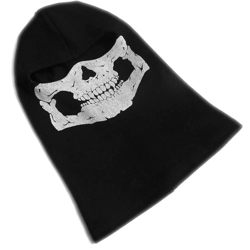 Nuoxinus Black Balaclava Ghosts Skull Full Face Mask for Cosplay Party Halloween Outdoor Motorcycle Bike Cycling Skiing Snowmobile Snowboard | Ghost Skull Design - view 5