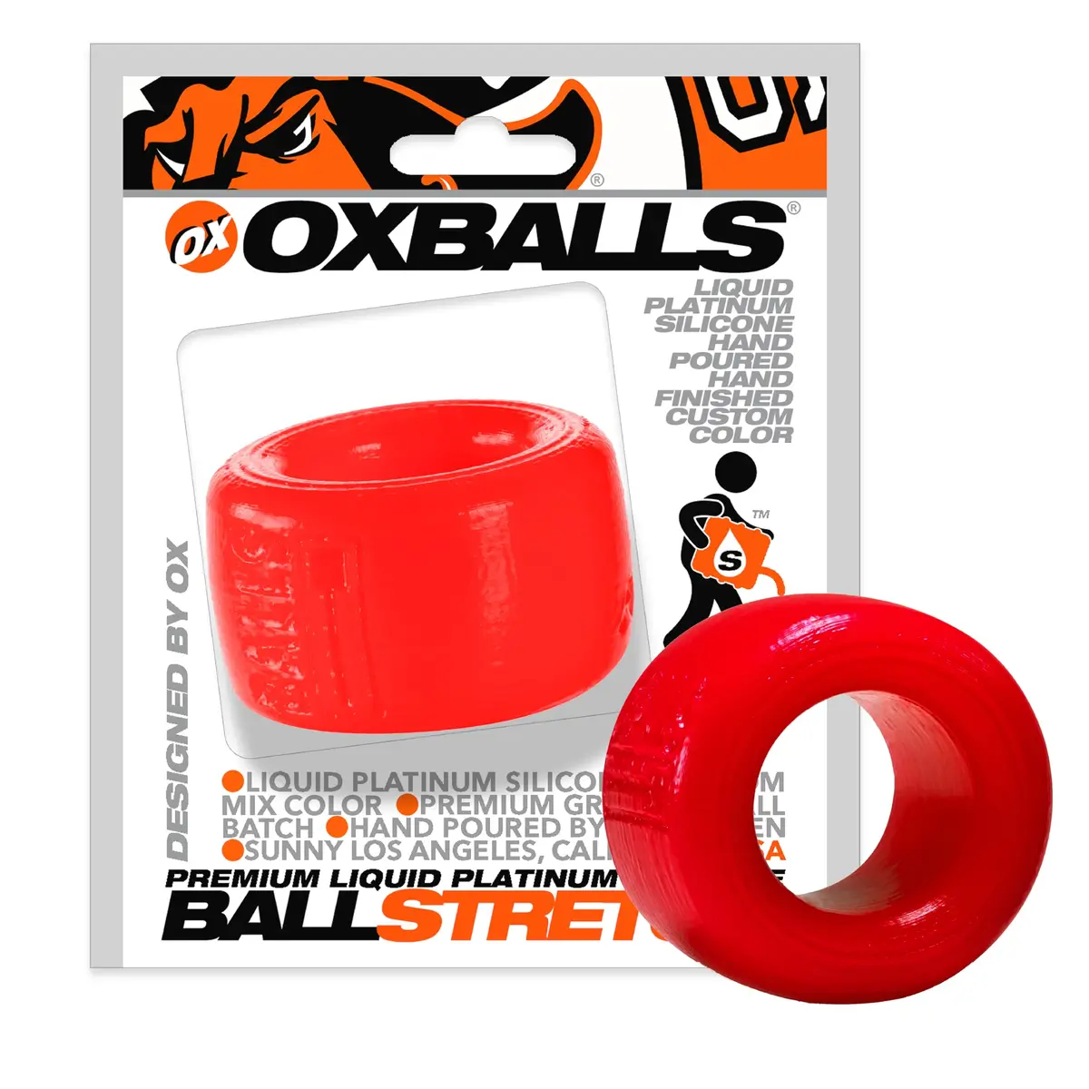 Oxballs Balls-T Super-Stretchy Silicone Ball Stretcher 13cm (5.1in) | Heavy-Duty Scrotum Stretcher for Enhanced Swing - main product image