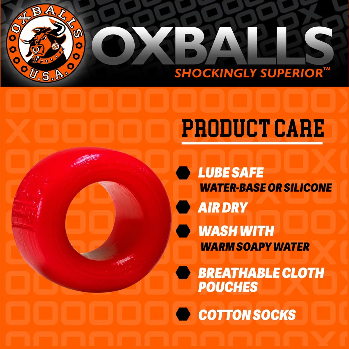 Oxballs Balls-T Super-Stretchy Silicone Ball Stretcher 13cm (5.1in) | Heavy-Duty Scrotum Stretcher for Enhanced Swing - view 6