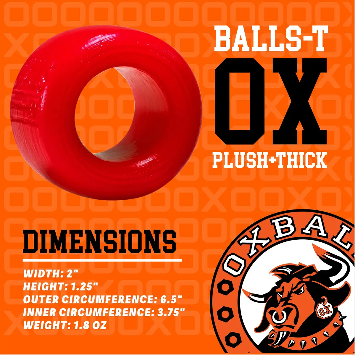 Oxballs Balls-T Super-Stretchy Silicone Ball Stretcher 13cm (5.1in) | Heavy-Duty Scrotum Stretcher for Enhanced Swing - view 3