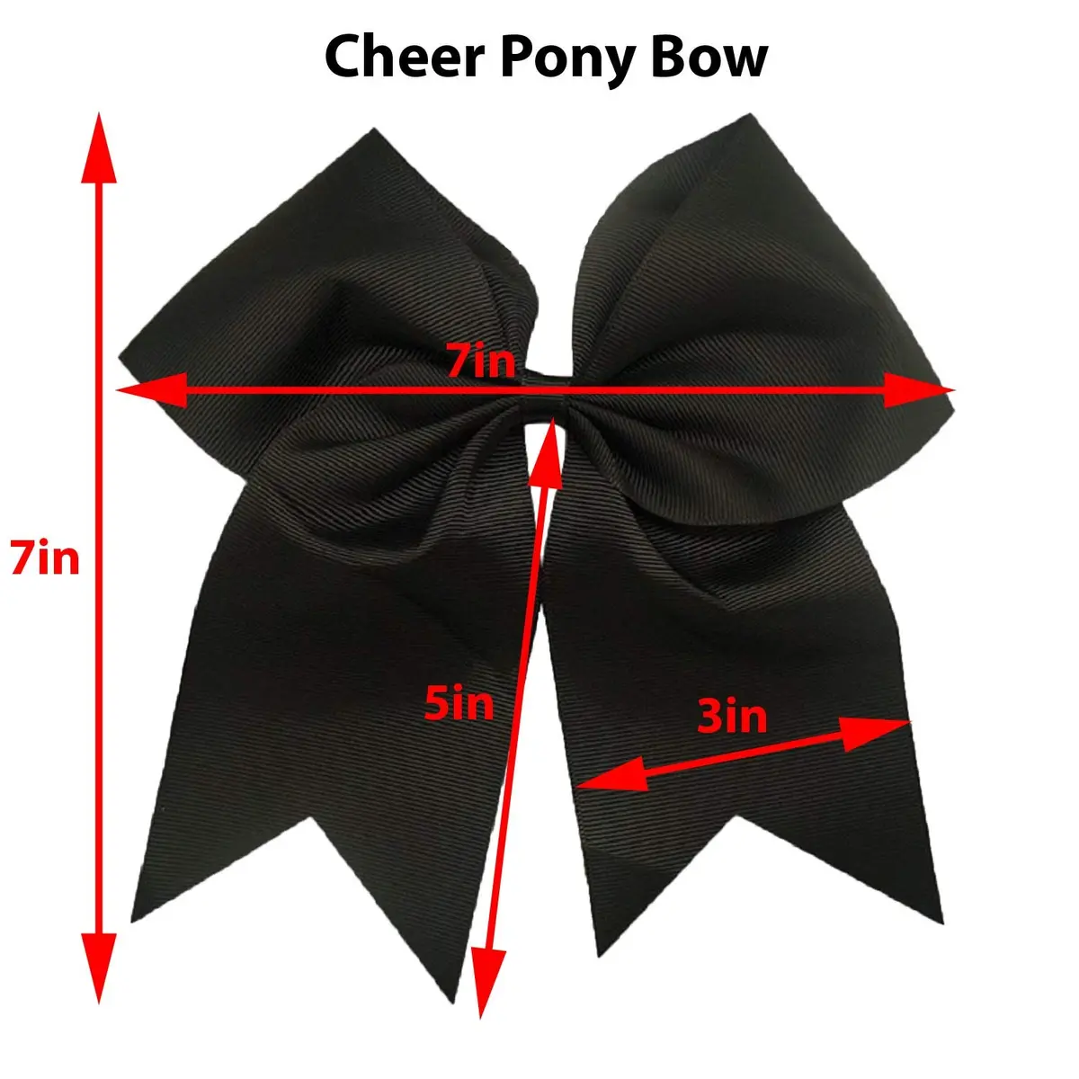 Kenz Laurenz Jumbo 7-inch Cheer Bows with Elastic Ties, 10-Pack Assorted Colors | Handmade Hair Accessories for Teens & Women - view 7