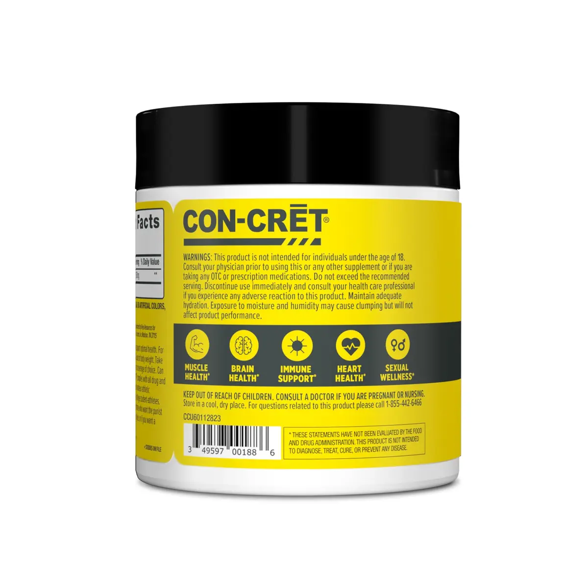 CON-CRET Creatine HCl Powder for Women and Men, Lemon Lime, 64 Servings | Explosive Performance & Bio-Available - view 9