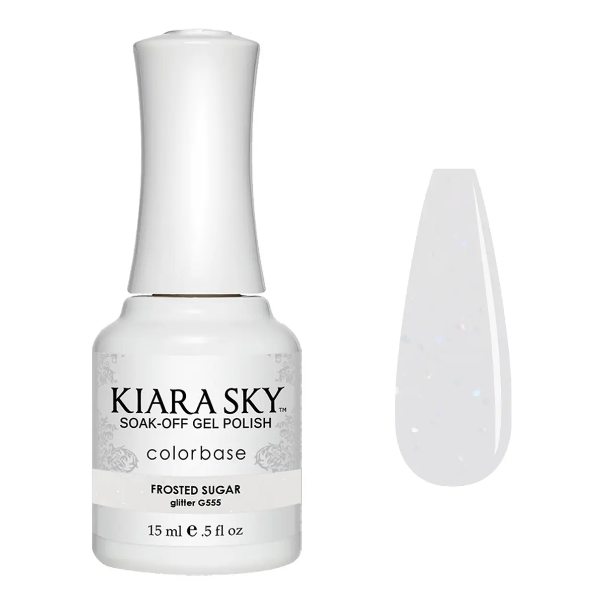 Kiara Sky Soak Off Gel Nail Polish 0.5 fl oz — Frosted Sugar, Glitter Finish, Long Lasting, Cruelty-Free - main product image