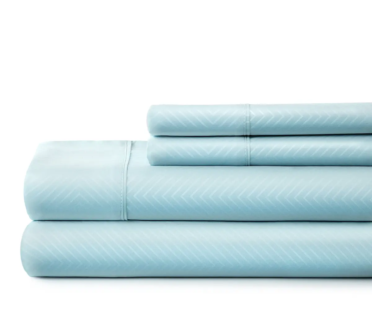Linen Market Embossed Sheet Set Queen | Chevron Aqua Microfiber, Wrinkle-Free, Breathable - view 2