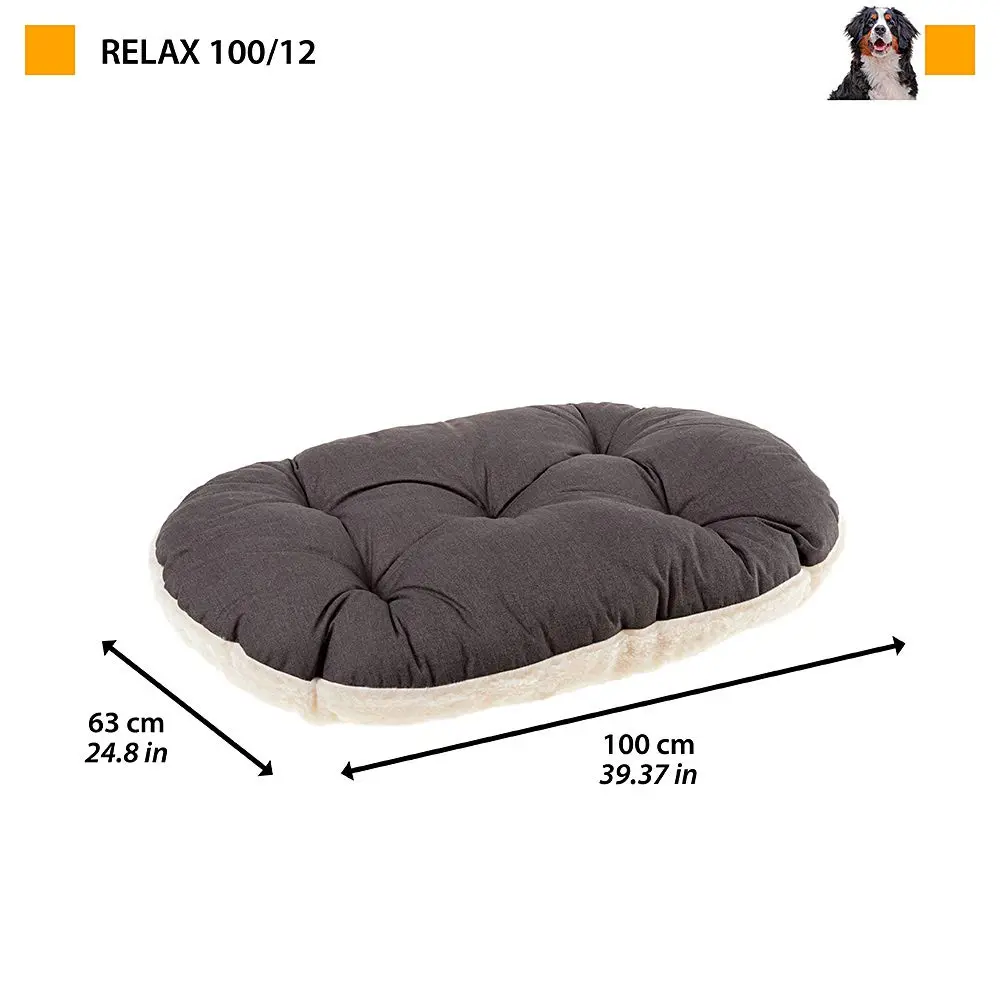 Ferplast Dog Bed Large Dog Cushion Washable Pet Mattress 100 x 63 cm | Soft Cotton Padding - view 2