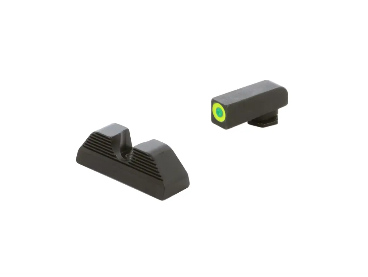 AmeriGlo Protector Sight Set for Glock 42, 43, 43X, 48 | Tritium & LumiGreen Outline for Quick Focus - view 3