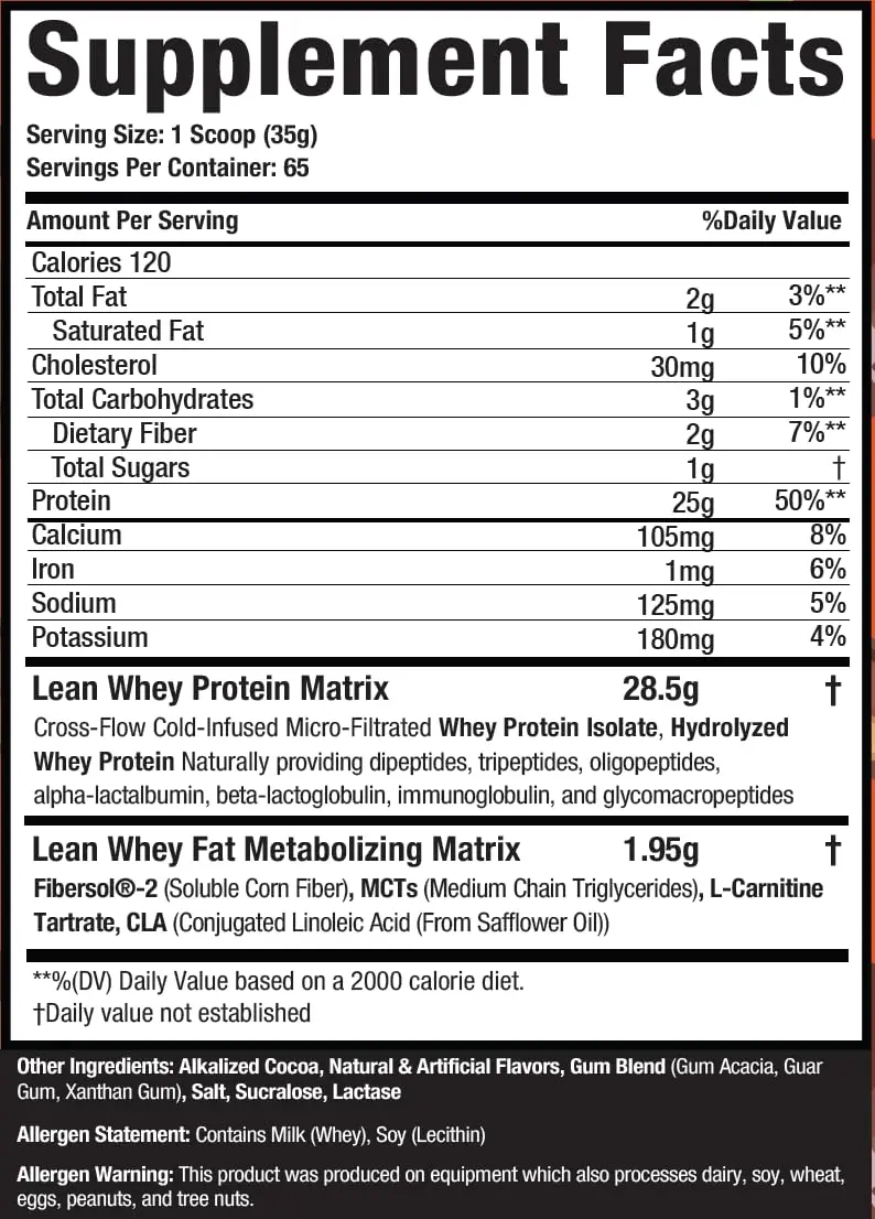 Musclesport Lean Whey Revolution™ Protein Powder - Whey Protein Isolate - Low Calorie, Low Carb, Low Fat, 25g Protein per Scoop, 5lb Chocolate Peanut Butter - view 2
