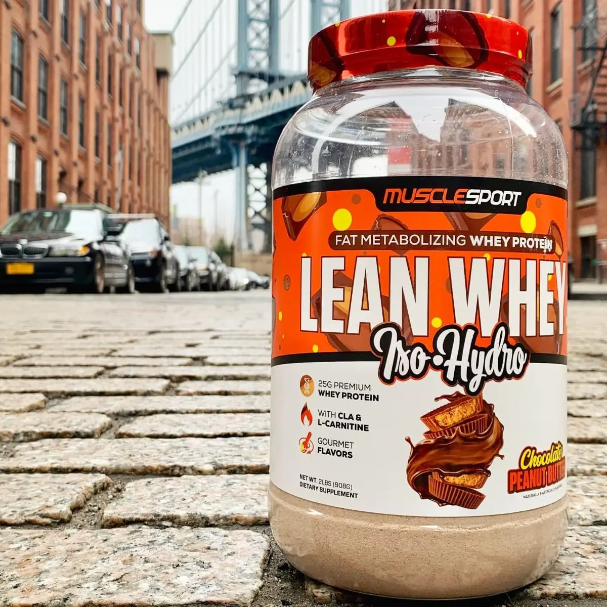 Musclesport Lean Whey Revolution™ Protein Powder - Whey Protein Isolate - Low Calorie, Low Carb, Low Fat, 25g Protein per Scoop, 5lb Chocolate Peanut Butter - view 3