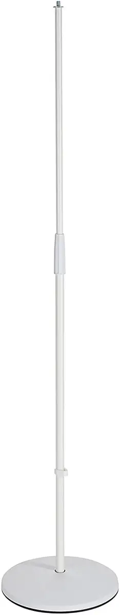 K&M König & Meyer 26010.500.76 Microphone Stand - Round Base Adjustable Height - Professional Grade - White - main product image