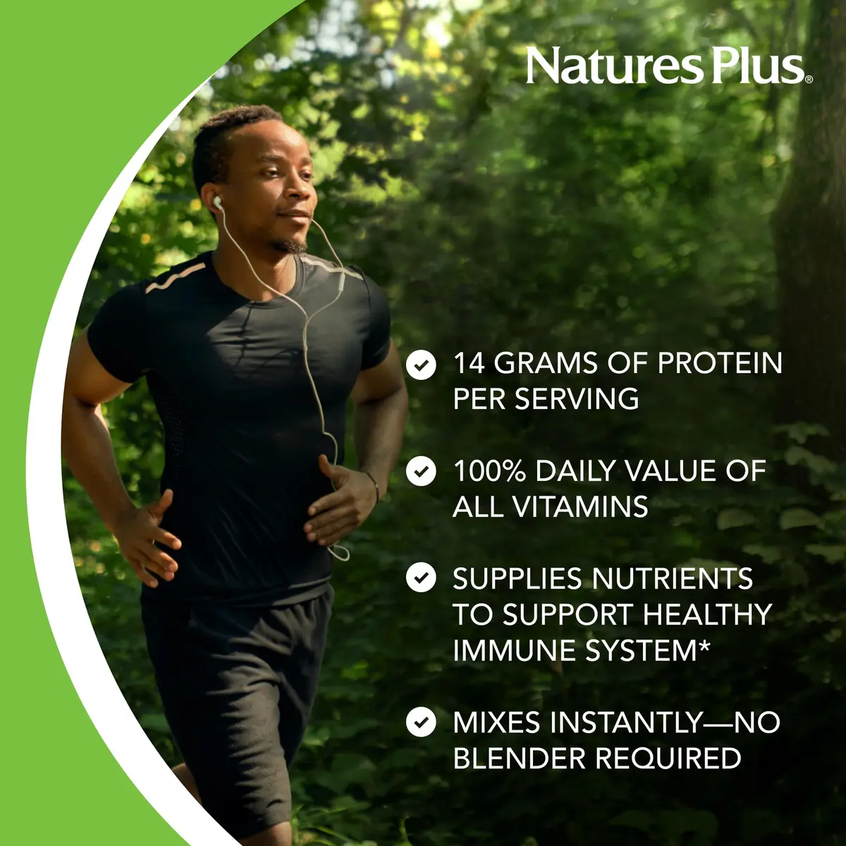 NaturesPlus Spiru-Tein, Chocolate - 2.1 lb - Plant-Based Protein with Spirulina, Vegetarian, Non-GMO - view 4