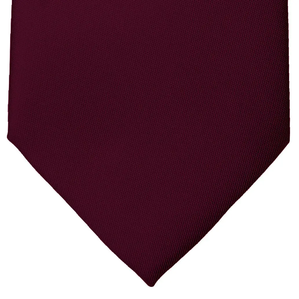 Retreez Men's Solid Plain Color Woven 3.15" Tie Necktie - Burgundy | Classic Formal & Casual Accessory - view 2