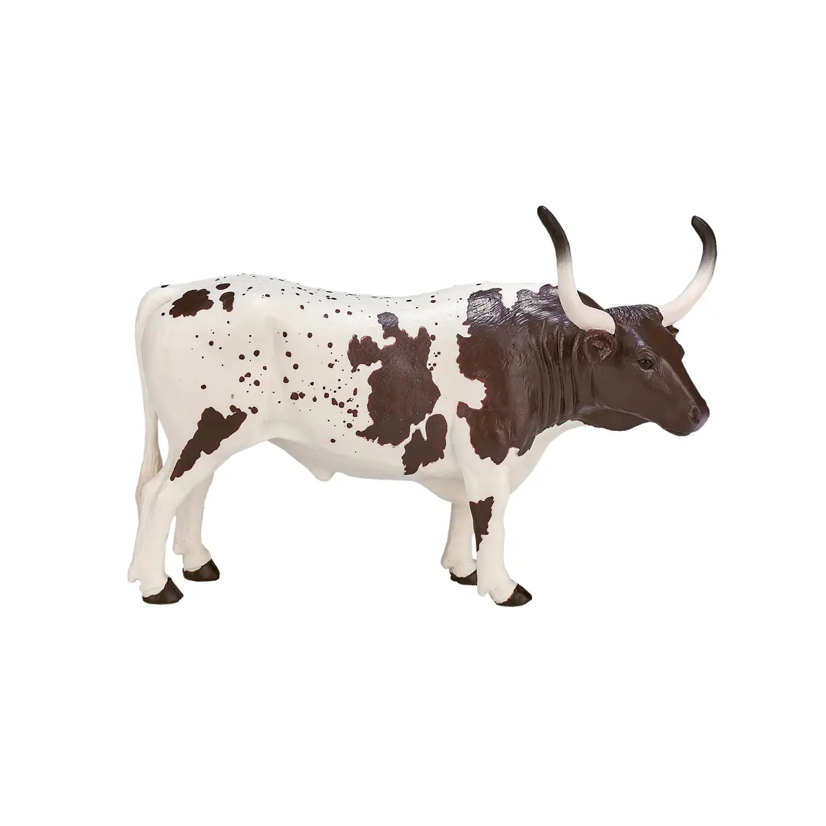 MOJO Texas Longhorn Bull Figurine | Hand-Painted Farm Animal Toy | UK Design | 5.12 x 2.36 x 3.35 inches - main product image