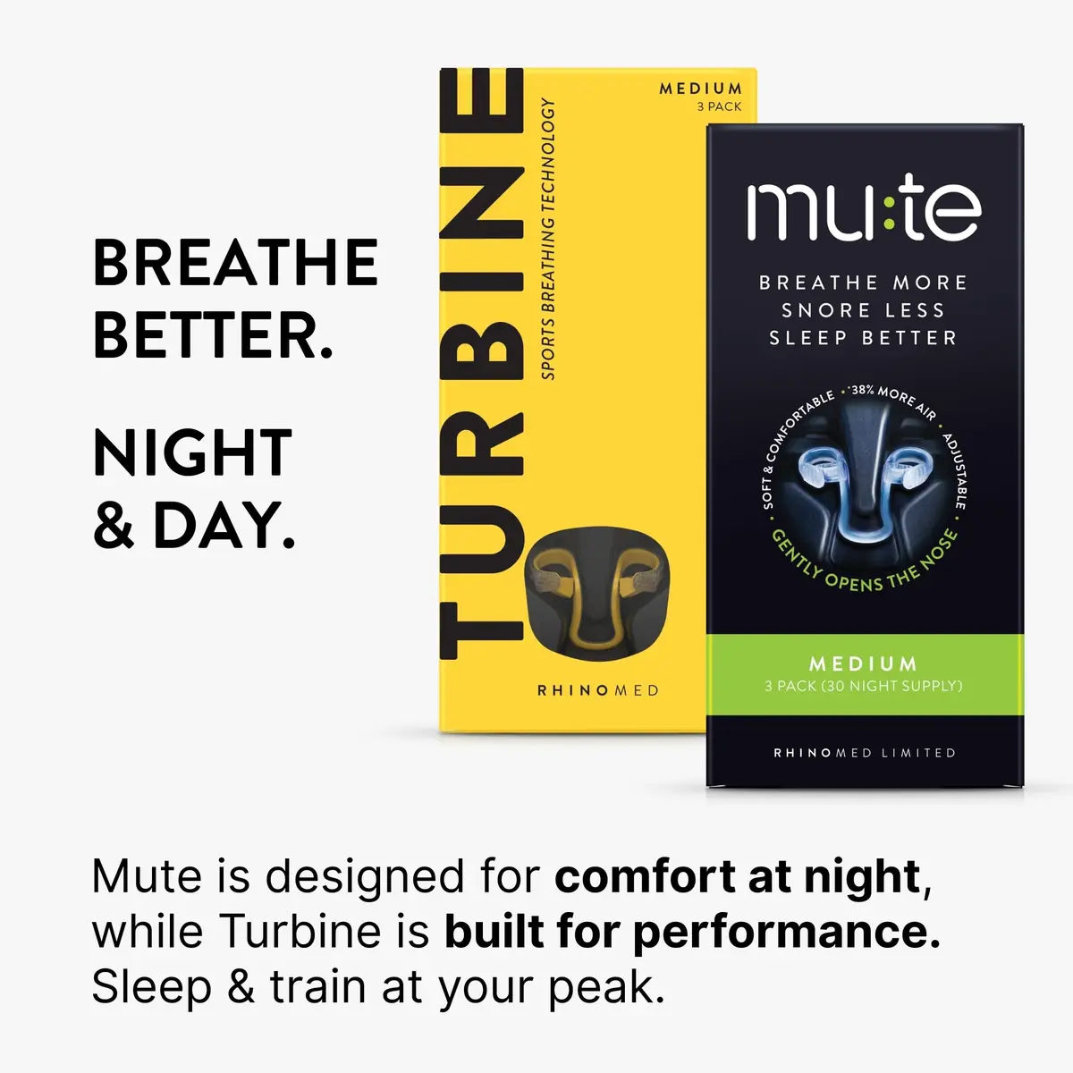 Rhinomed Mute Nasal Dilators for Sleep, Snoring Solution, Medium | Clinically Proven 38% Airflow Increase - view 8