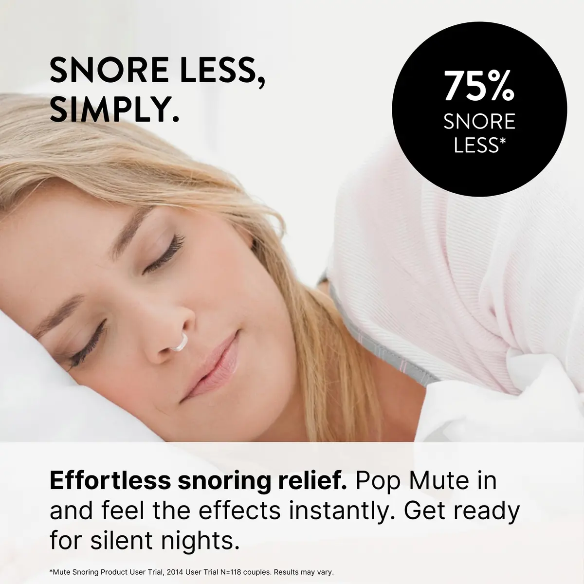 Rhinomed Mute Nasal Dilators for Sleep, Snoring Solution, Medium | Clinically Proven 38% Airflow Increase - view 3
