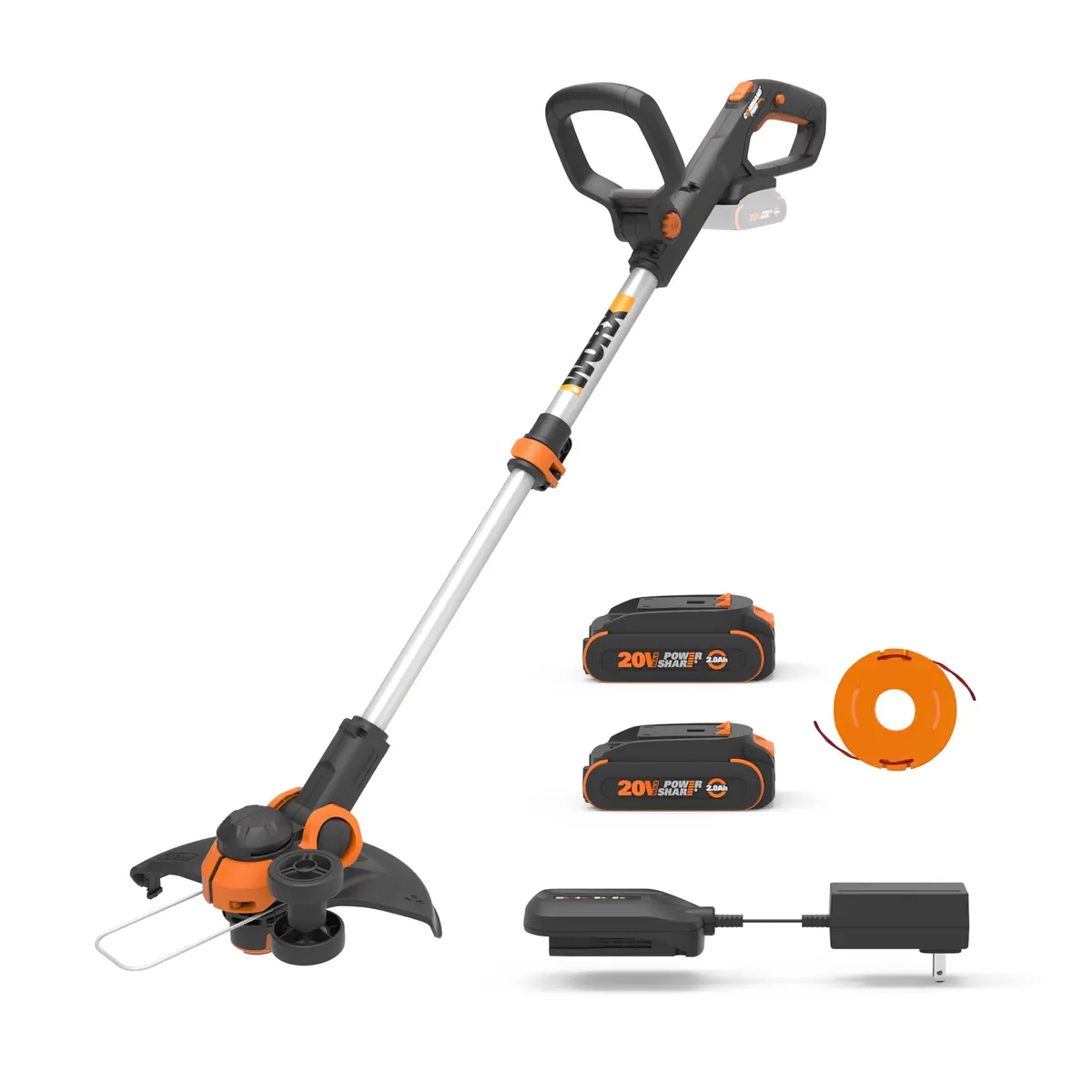 WORX WG163 20V Cordless String Trimmer & Edger 30cm (12") | 2-in-1 Tool with 2 Batteries & Charger - main product image