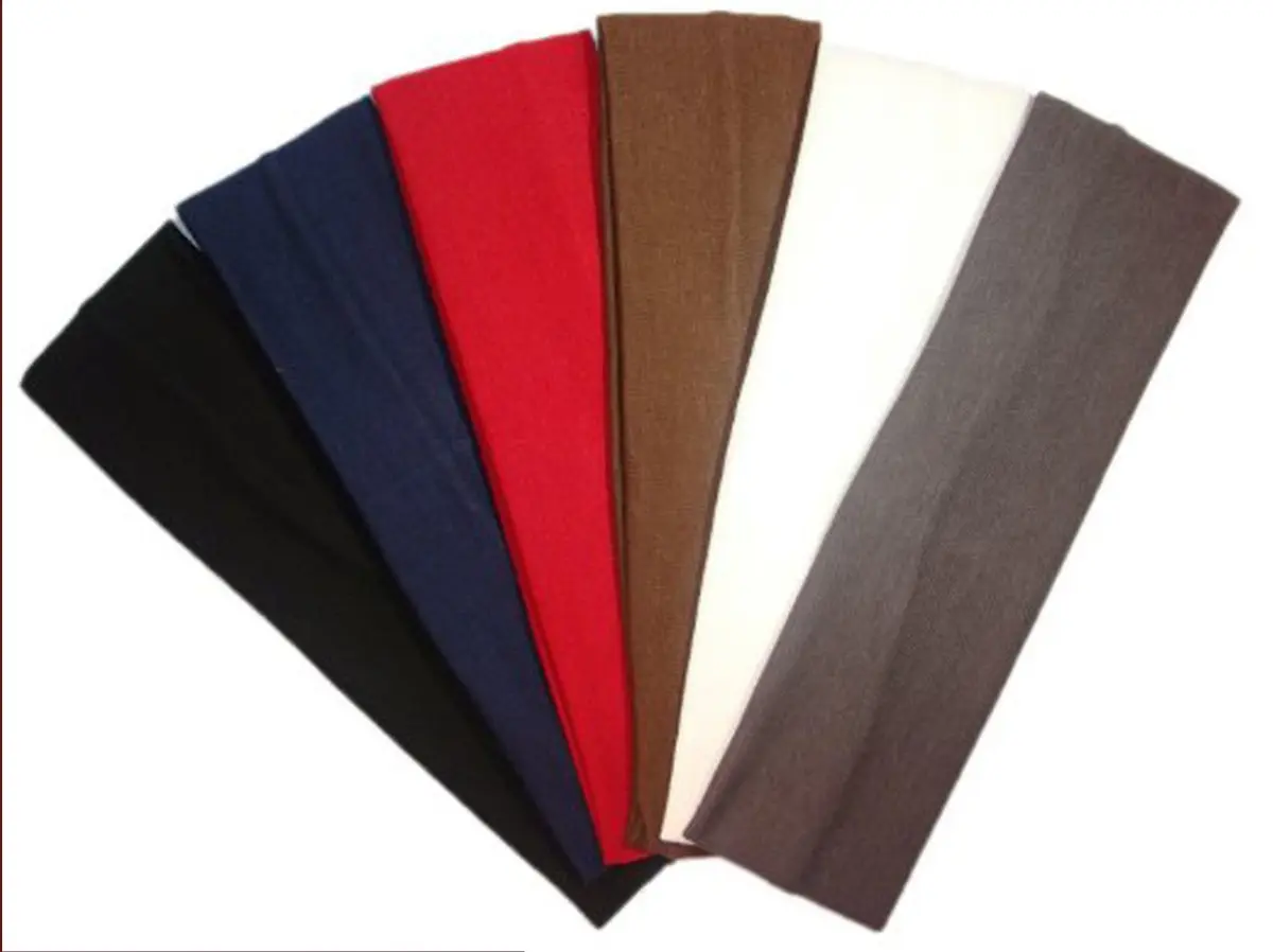 Kenz Laurenz Cotton Headbands 6 Pack | Soft Elastic Sports Fashion Headbands for Teens & Women - view 2