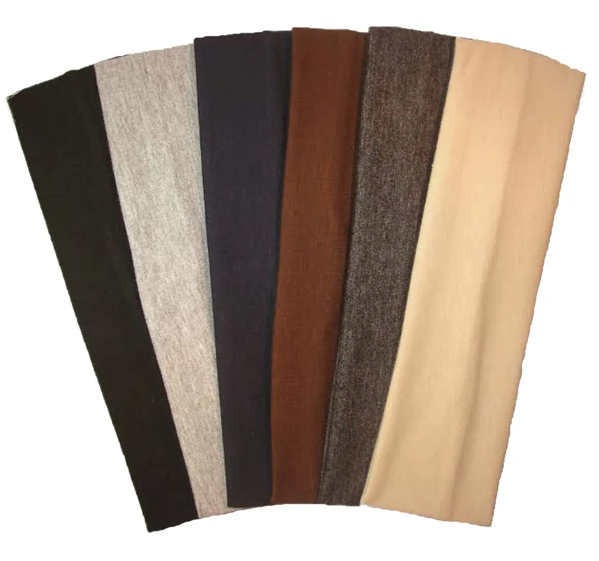 Kenz Laurenz Cotton Headbands 6 Pack | Stretch Elastic Sports & Yoga Headbands for Teens Women Girls - main product image