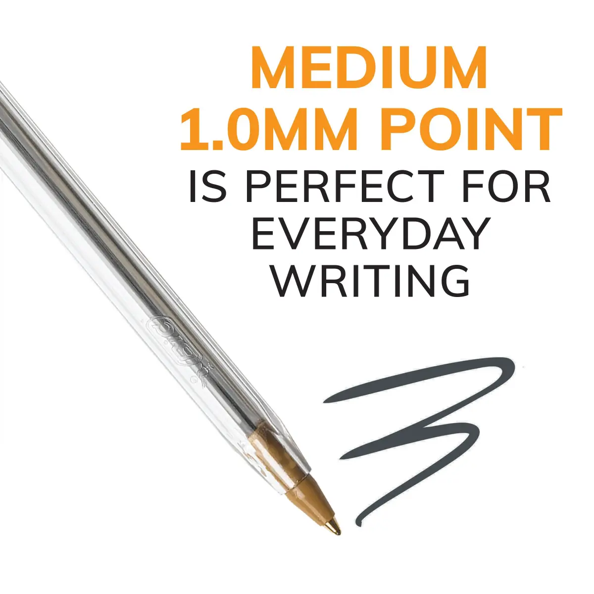 BIC Cristal Xtra Smooth Ballpoint Pens, Black, 24-Count | Smooth Ink Flow for Everyday Writing - view 2