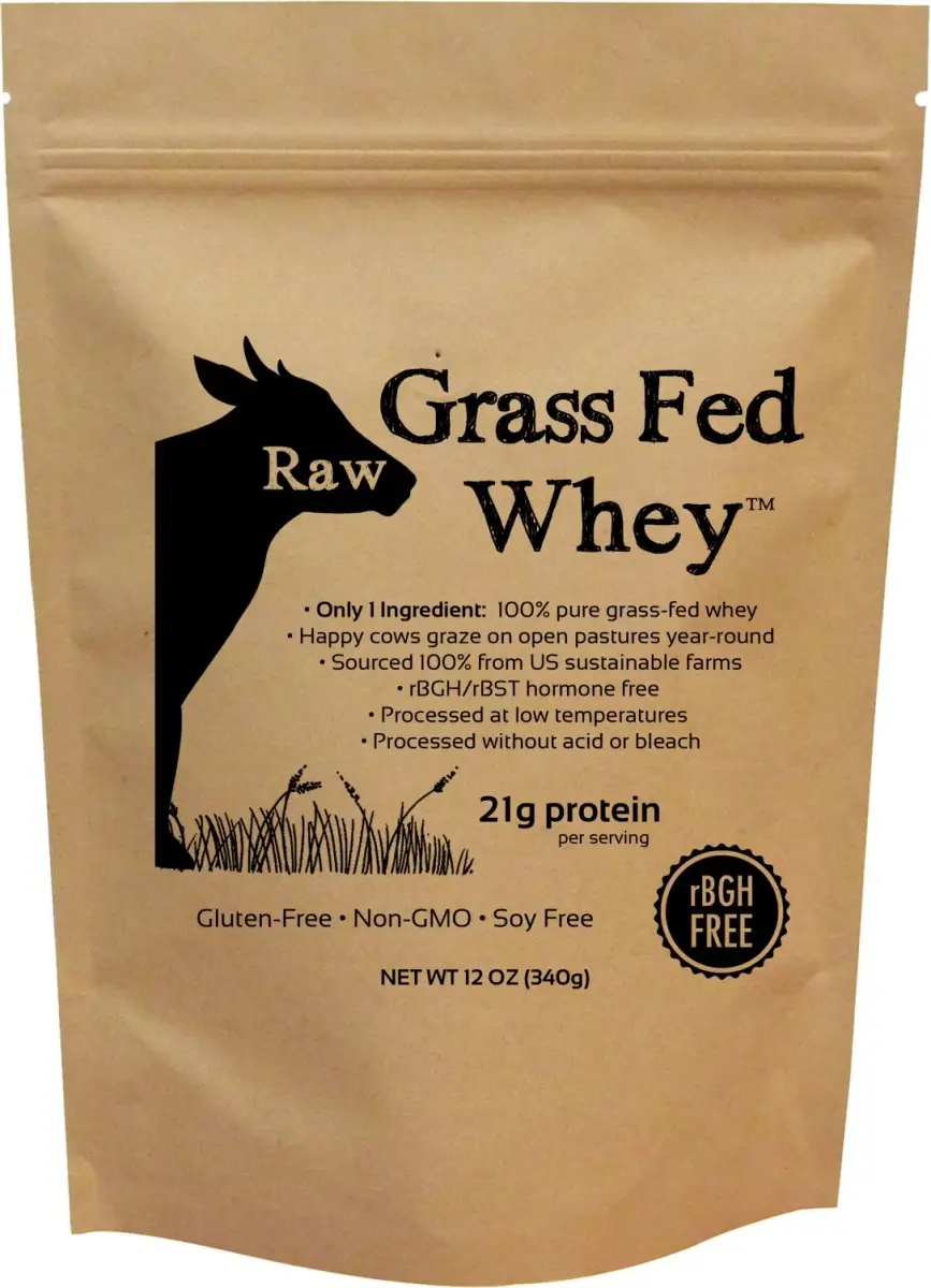 Raw Organic Whey Grass Fed Whey Protein Powder Unflavored 255 g (12 oz) | Pure 1-Ingredient Protein for Muscle Recovery - main product image