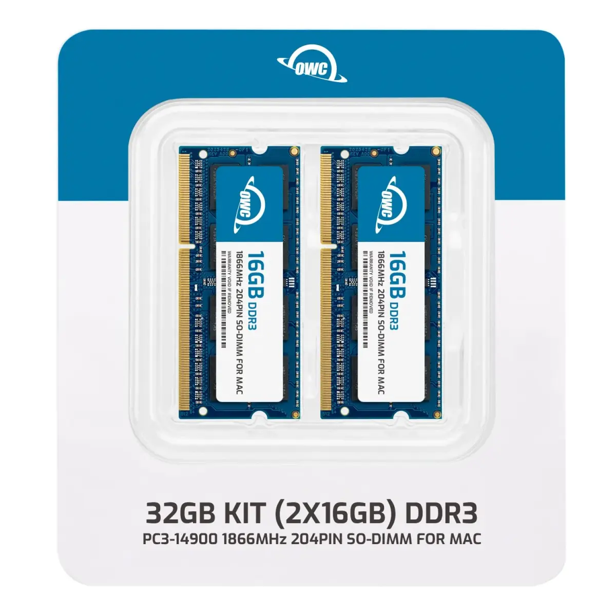 OWC 32GB (2x16GB) DDR3 PC3-14900 1866MHz SO-DIMM RAM for iMac & Laptops | 1.35V Non-ECC Dual Rank - view 2