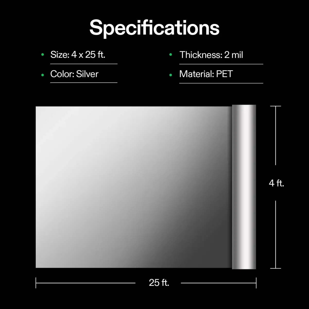VIVOSUN Highly Reflective Mylar Film Roll 4FT x 25FT (122cm x 7.62m) | 95% Light Reflectivity for Grow Tents - view 7