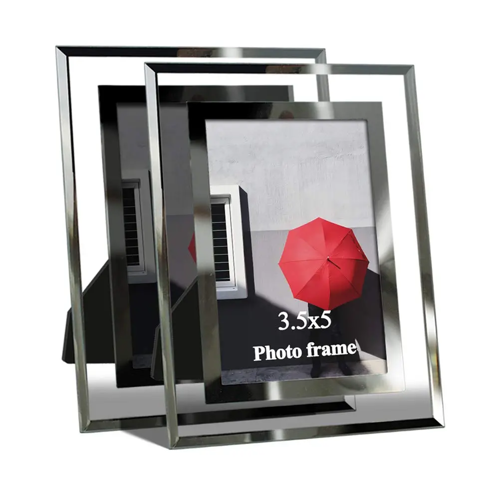 Giftgarden 3.5x5 Picture Frame Modern 3.5 by 5 Glass Frame for Photo Tabletop Display, 2 Pack | Elegant Wall & Tabletop Decor - main product image