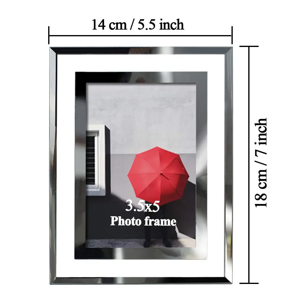 Giftgarden 3.5x5 Picture Frame Modern 3.5 by 5 Glass Frame for Photo Tabletop Display, 2 Pack | Elegant Wall & Tabletop Decor - view 2